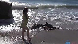 alina west,beach,cute,flashing,freckled,hd,long hair,nature,panties,pov,reality,teen,tight pussy,